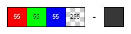 RGBA structure for Dark Gray